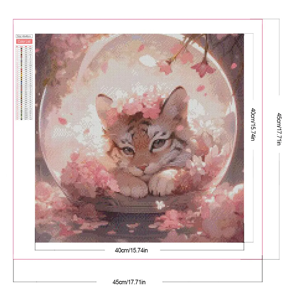 Diamond Painting - Full Square Drill - Pink Tiger(Canvas|45*45cm)