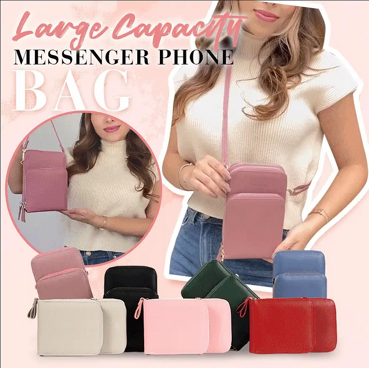 Large Capacity Messenger Phone Bag