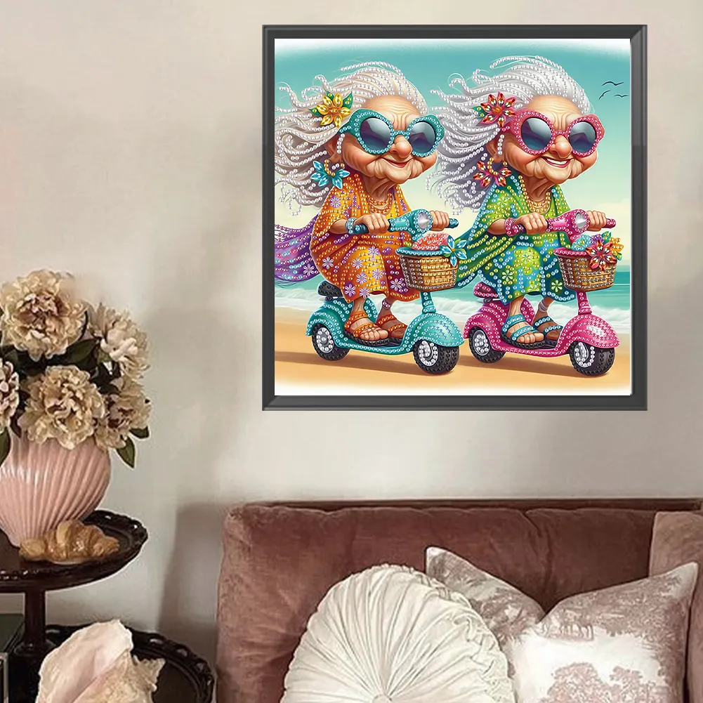 Diamond Painting - Partial Special Shaped Drill - Grandma(Canvas|30*30cm)