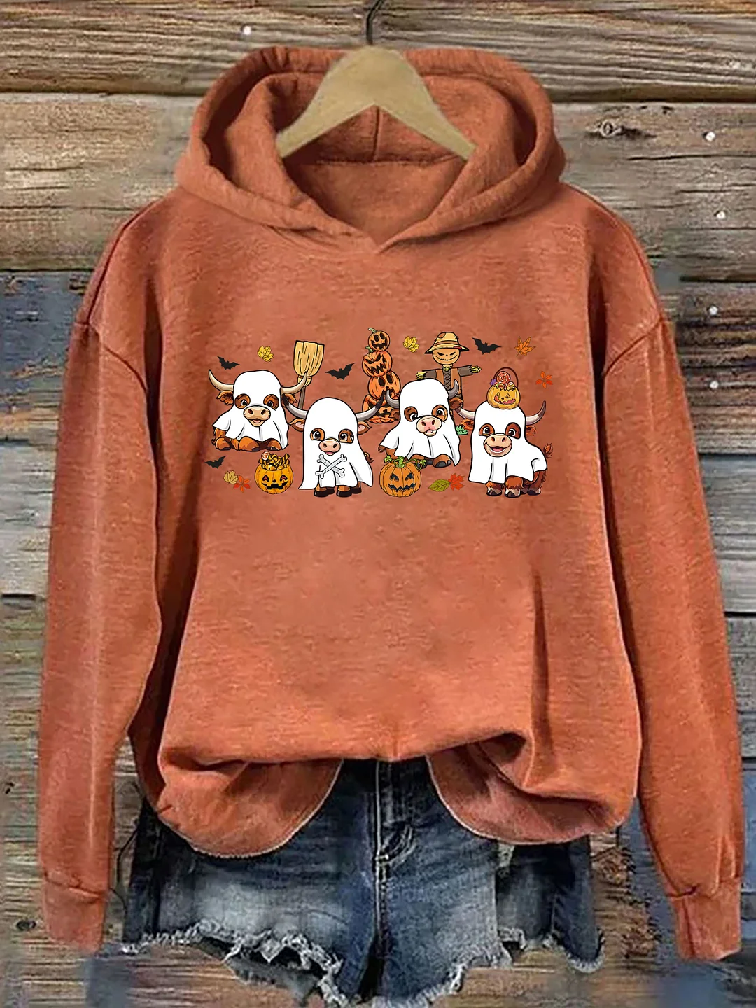 Highland Cow Halloween Hoodie