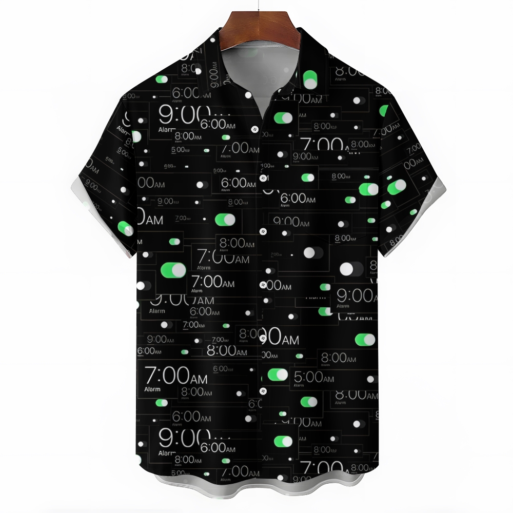 Smartphone Alarm Series - Green Tech Art Design Hawaiian Shirt
