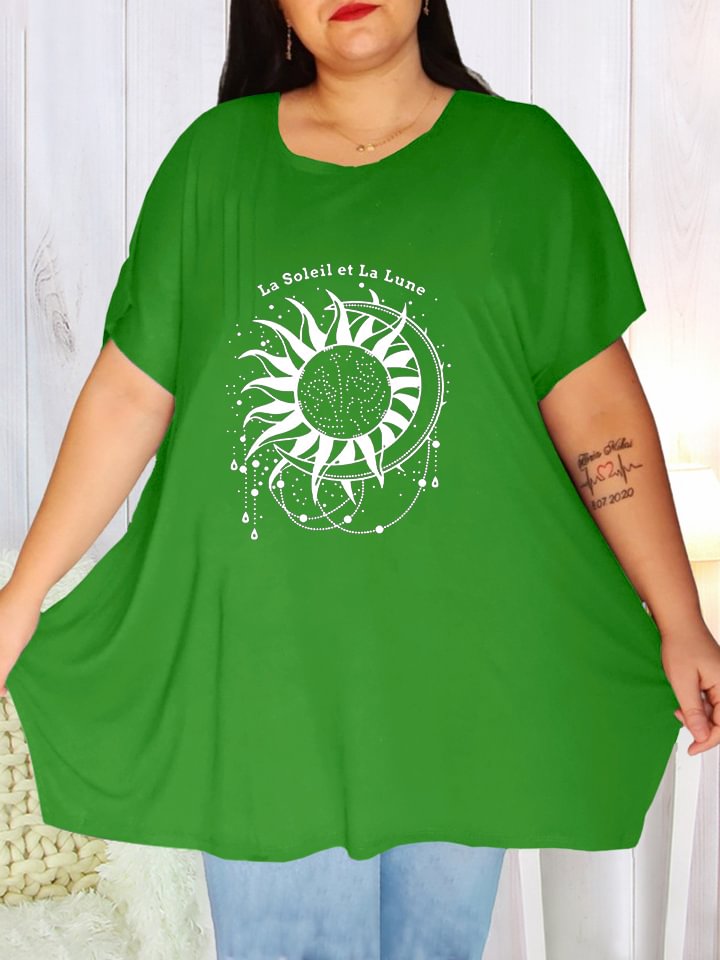 Crew Neck Religious Print Women's T-Shirt