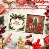 (US Only)6PCS DIY Diamond Art Greeting Cards Congratulations Card & Gift (Christmas Tree)