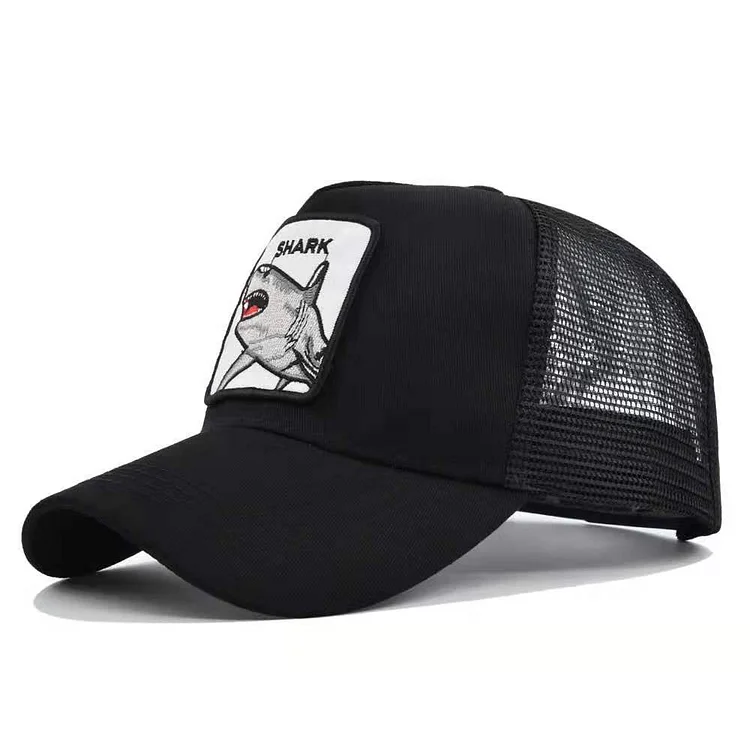 Summer Unisex Hip Hop Shark Embroidered Animal Men Baseball Caps Women Breathable Mesh Snapback Hats Mens Trucker Hats Cap