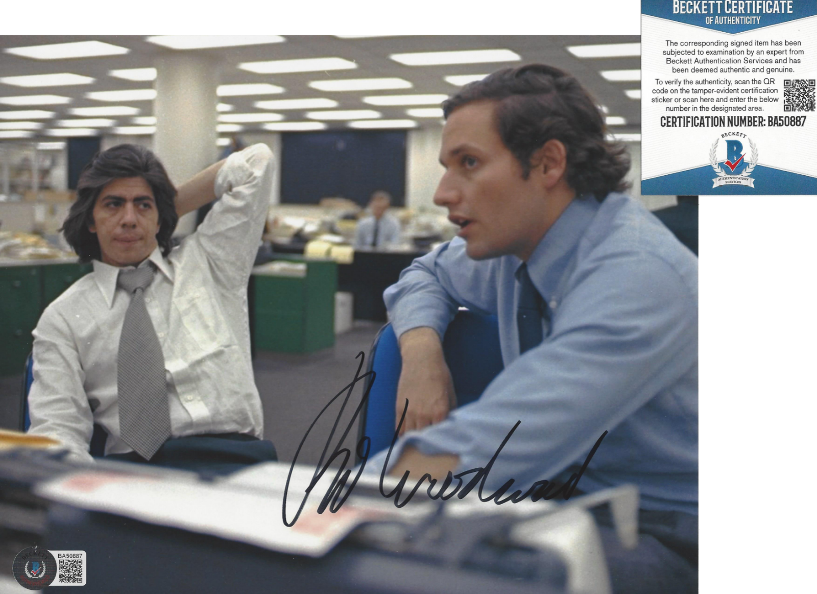 BOB WOODWARD SIGNED WATERGATE SCANDAL JOURNALIST 8x10 Photo Poster painting C BECKETT COA BAS