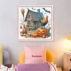 Pumpkin Rooster Cottage-11CT Stamped Cross Stitch 40*40cm/15.75*15.75in tapestrymarket