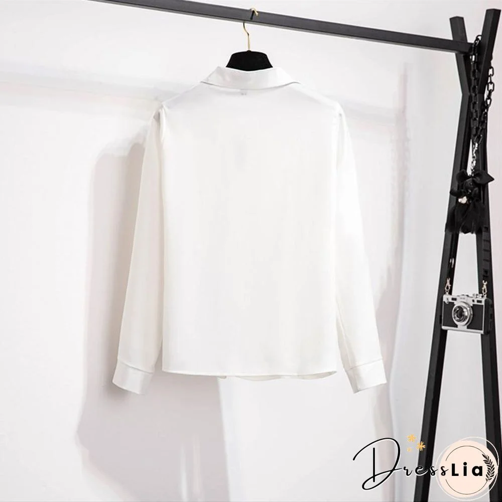 Fashion V-Collar Blouse+Belt Skirt P11743