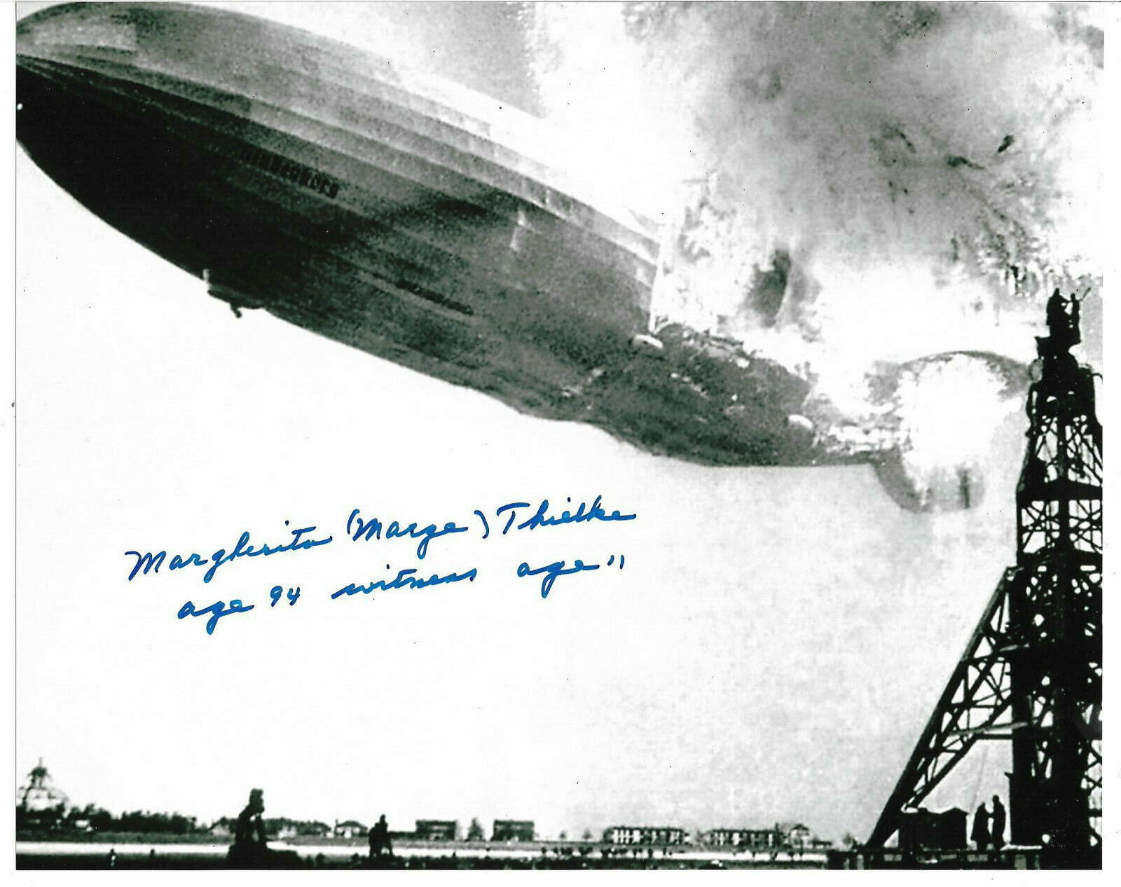 Marge Thielke Authentic Signed 8x10 Photo Poster painting Autographed, Hindenburg, Witness