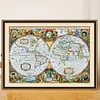 (Big Size) World Map - 11CT Stamped Cross Stitch 90*66cm/35.43*25.98in(Brand)