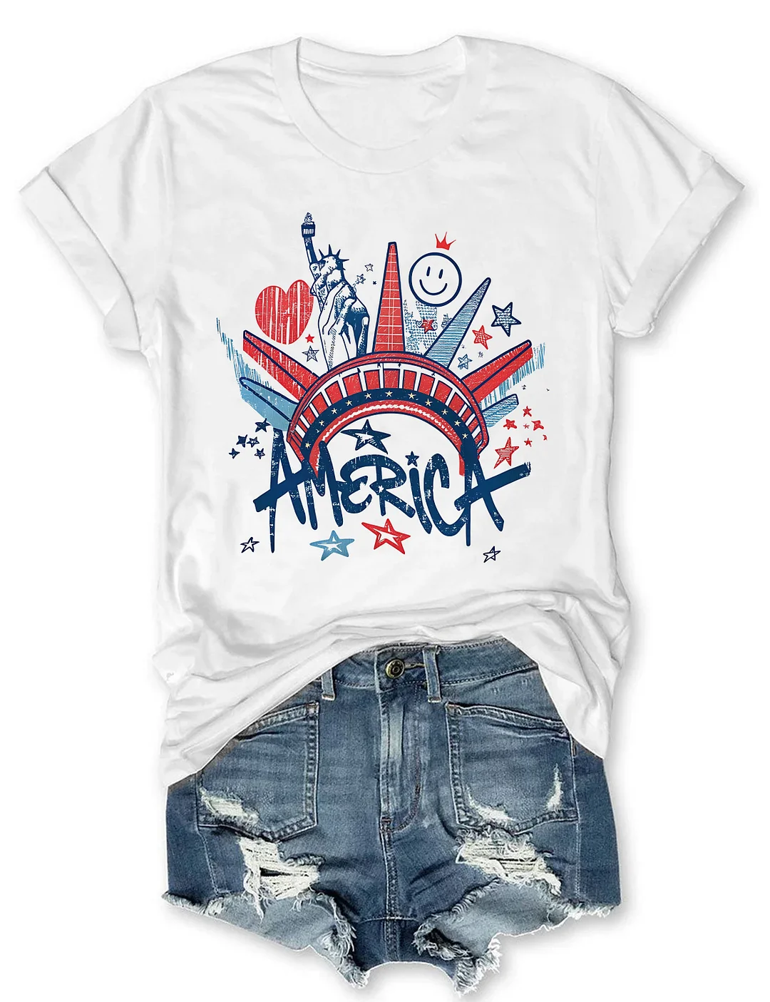 4th Of July Statue Of Liberty T-shirt