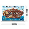 Animals On Noah'S Ark-Full Embroidery 3 Strands 11CT Stamped Cross Stitch-70*50CM-Large Size