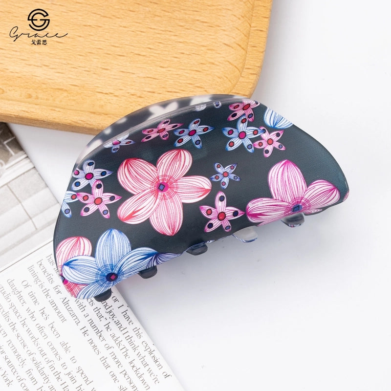 Sweet Flower Arylic Hair Claws