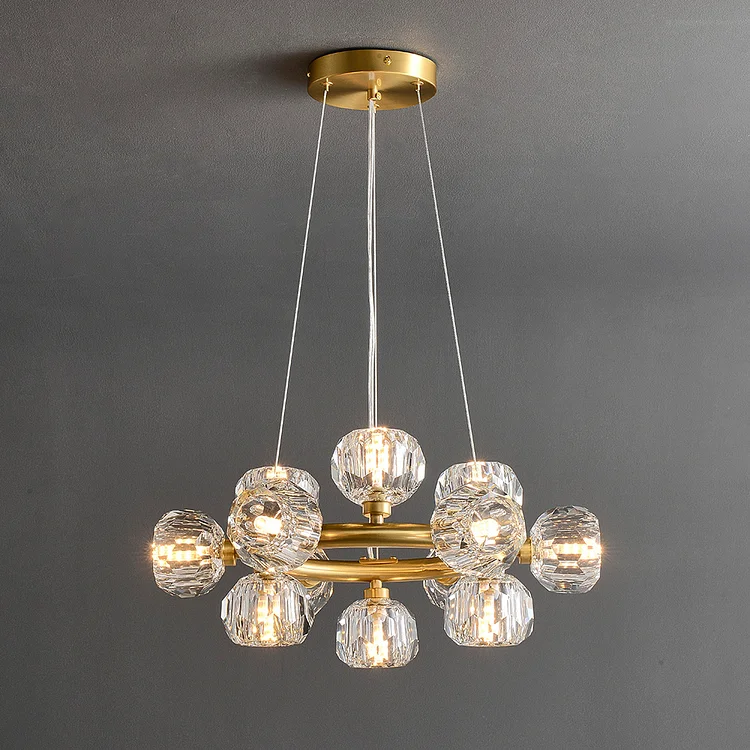 Brass Crystal Chandelier For Living Room Vjlight