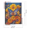 5D DIY Vollrundbohrer Diamantmalerei Sonnenblume Schmetterling Kit Dekor 40x50cm
