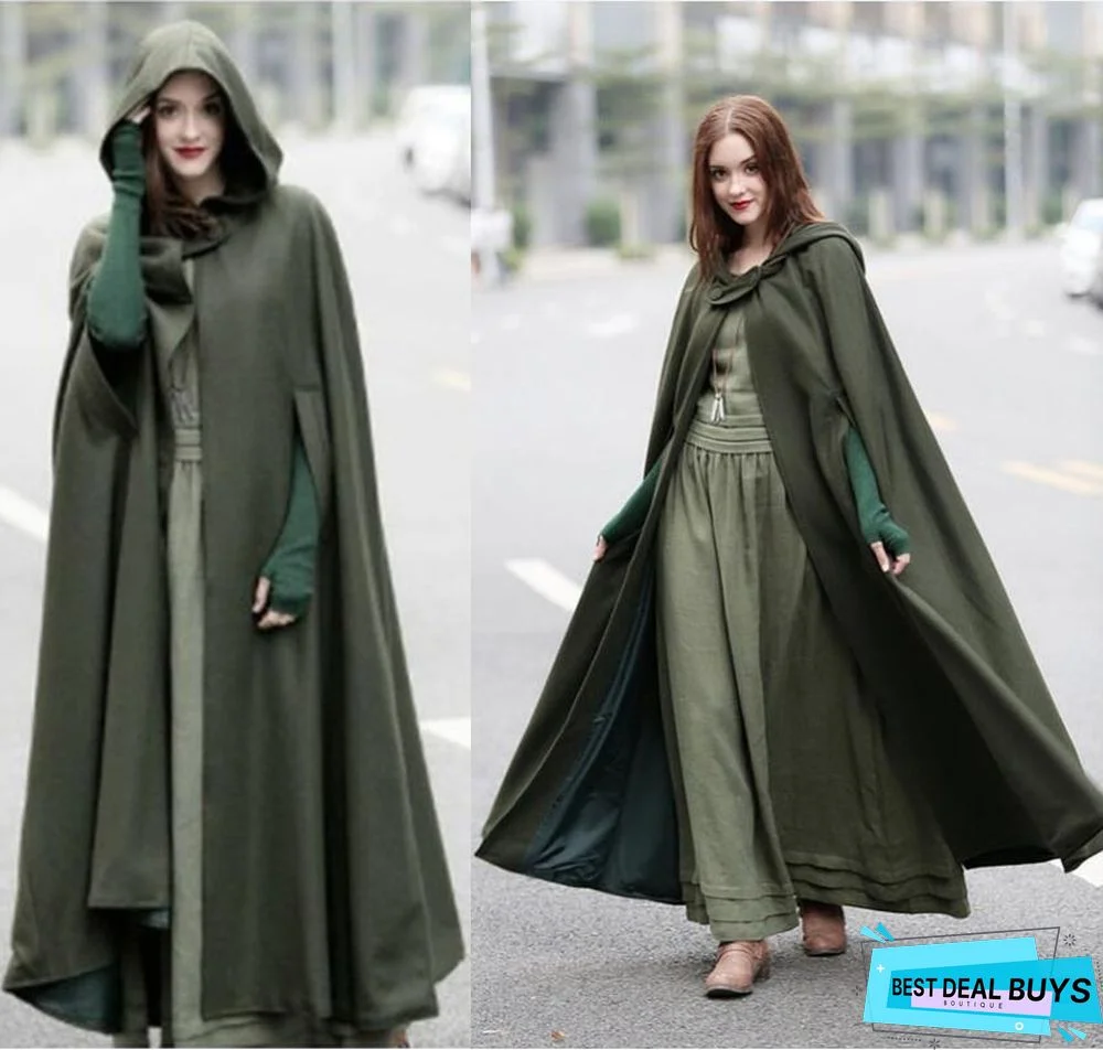 Long Hooded Loosen Plain Vintage Outerwear