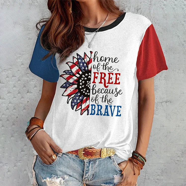 Comstylish Home Of The Free Because Of The Brave T-Shirt