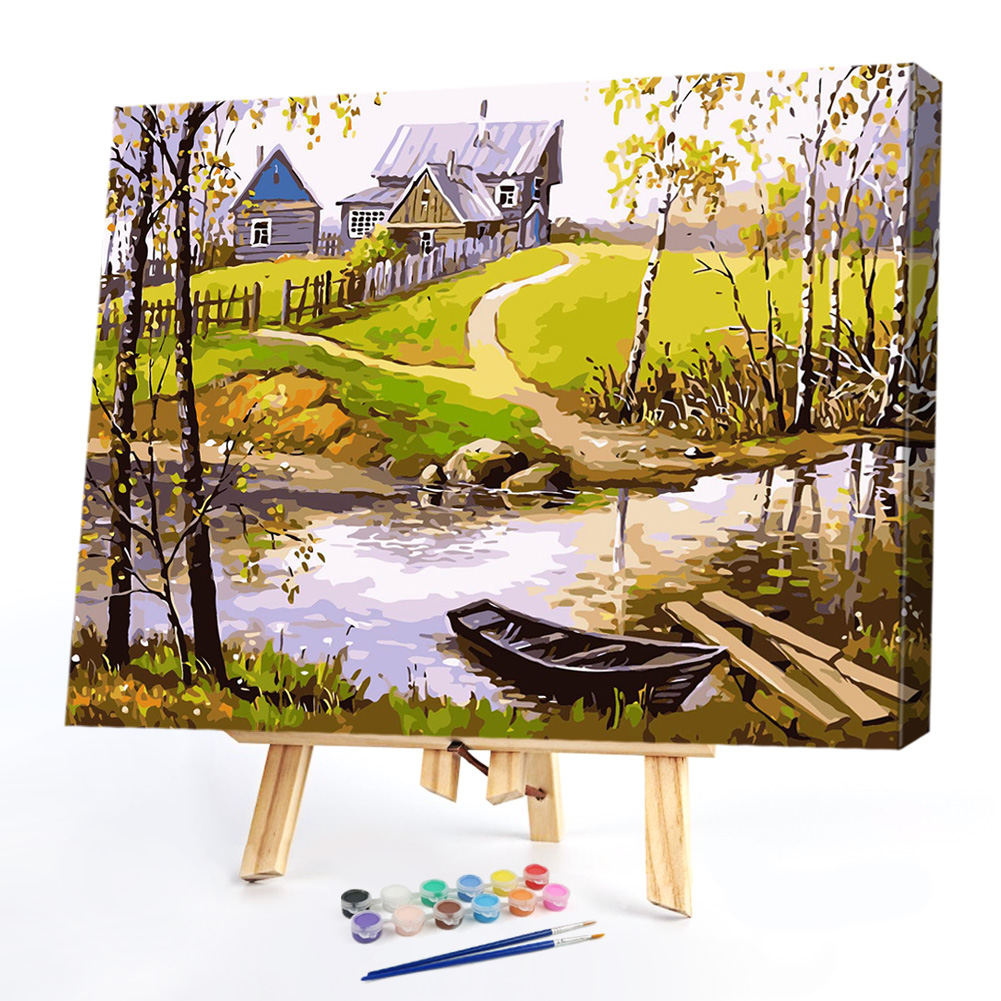 

50*40CM Paint By Numbers-Riverside, 501 Original