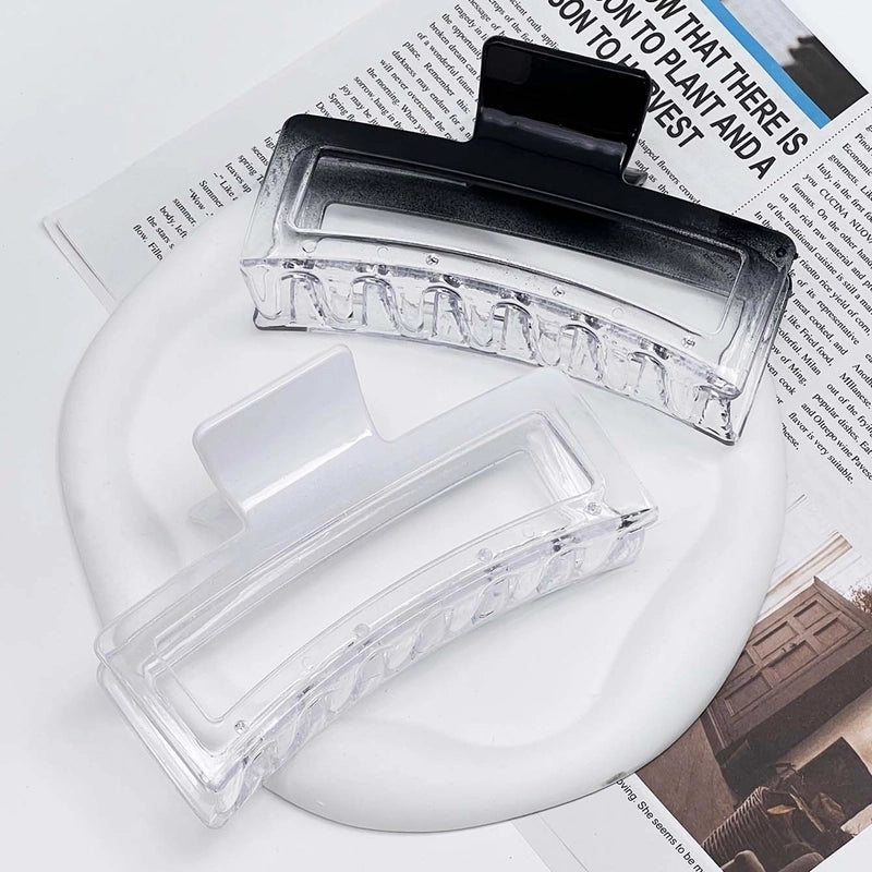 Women’s Basic Minimalist Geometric Square Plastic Hair Claws