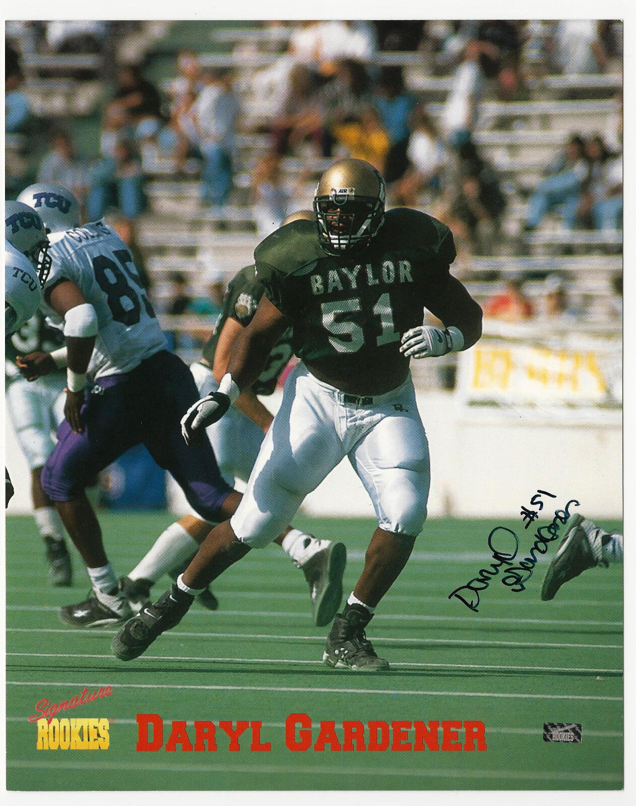 Daryl Gardener 1995 Signature Rookies Certified Auto 8x10 Photo Poster painting Miami Dolphins