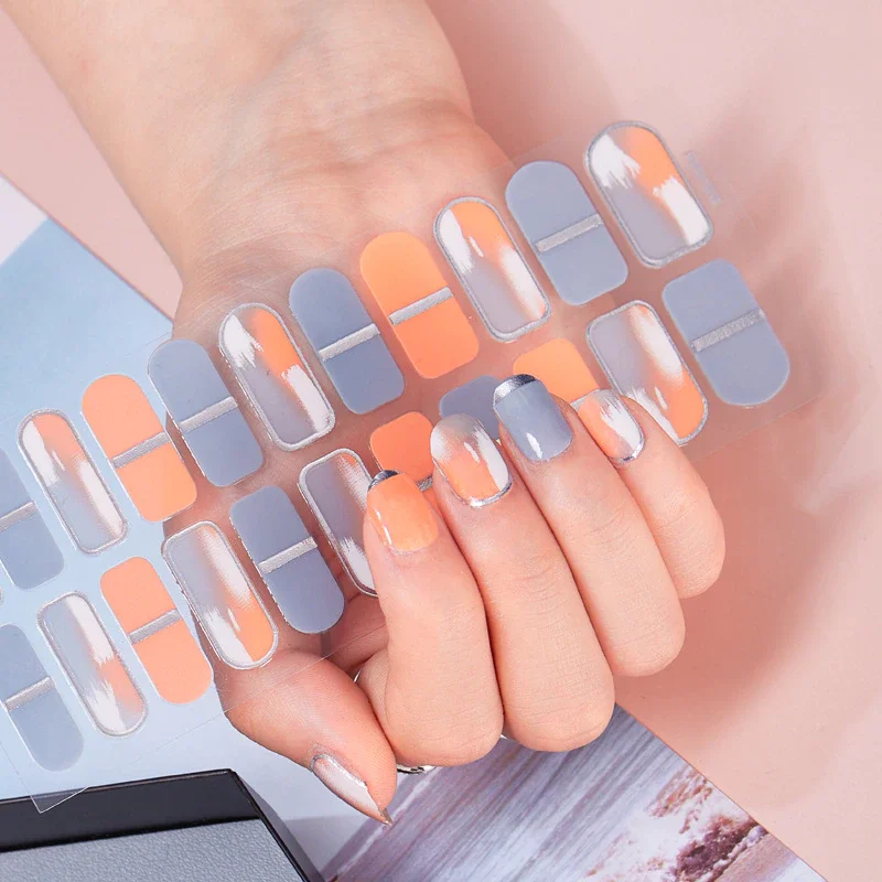 Churchf Fashionable Blue Diamonds Nail Art Stickers Collection Manicure DIY Nail Polish Strips Wraps for Party Decor-Nail Inspo