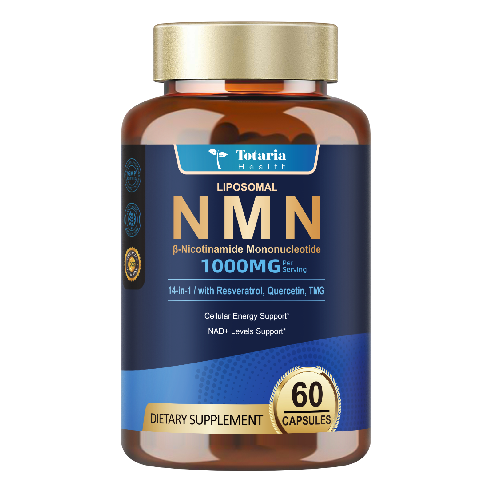 Totaria Liposomal NMN Supplement 1000mg, 14-in-1 NMN Resveratrol