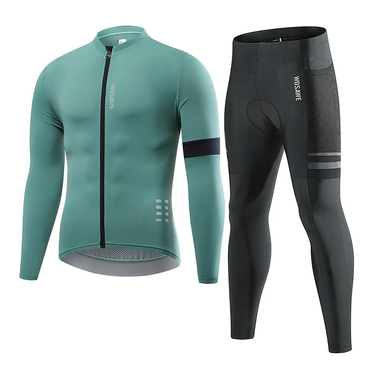 Men's Cycling Long-sleeved Jersey Tights Set