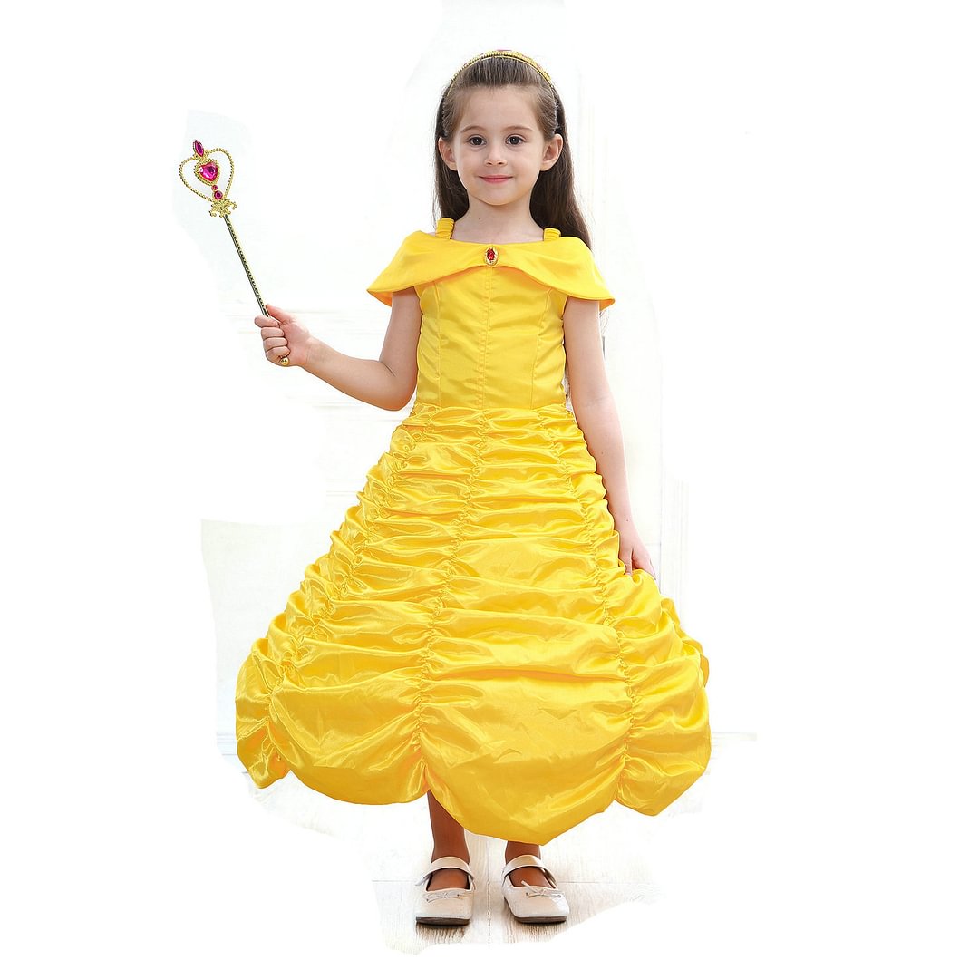 Beauty and the Beast Bell Kid Day Party Princess Dress for Little Girl-Pajamasbuy