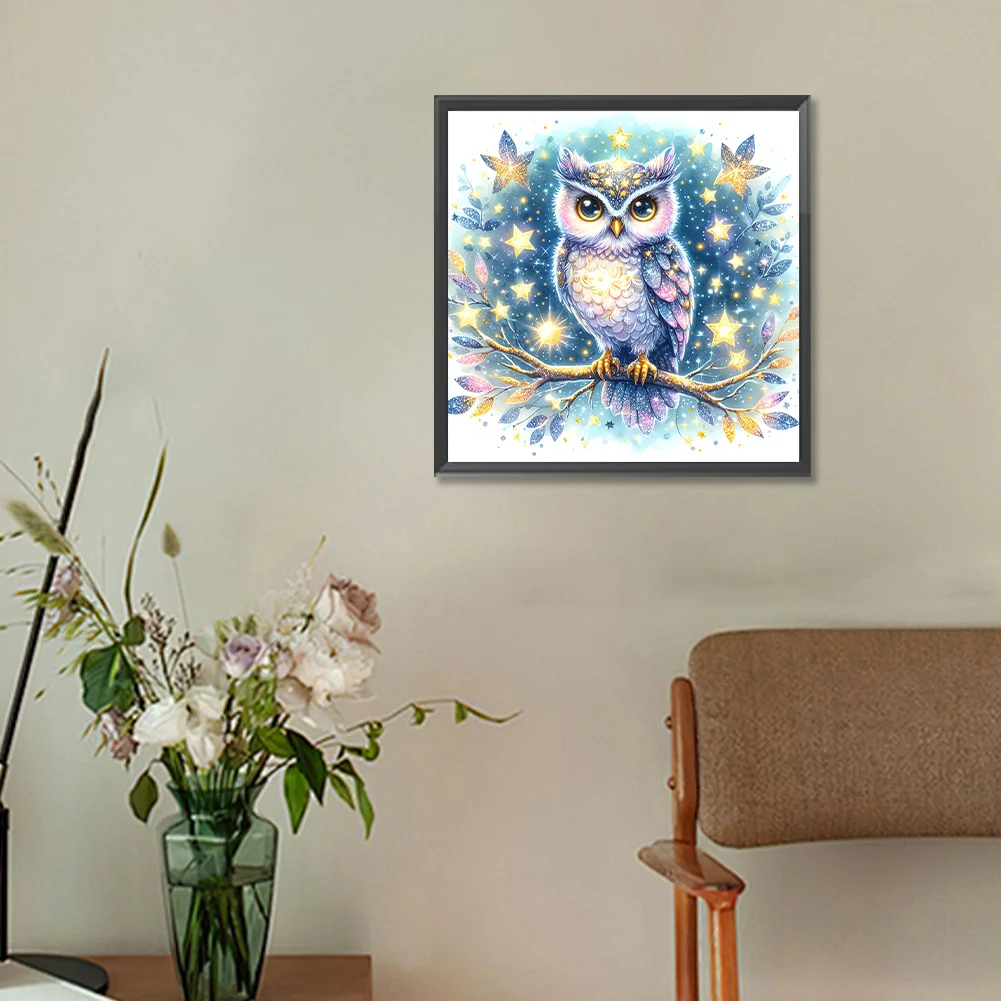 Diamond Painting - Full Round Drill - Owl(Canvas|30*30cm)