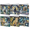 (US Local)6pcs Diamond Painting Greeting Cards DIY Diamond Art Cards for Adults (Dream)