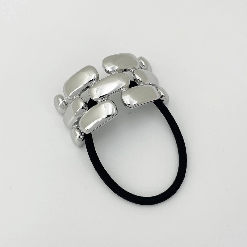 Women’s IG Style Basic Sweet Red Heart Flower Bow Knot Alloy Three-dimensional Imitation Pearl Hair Tie