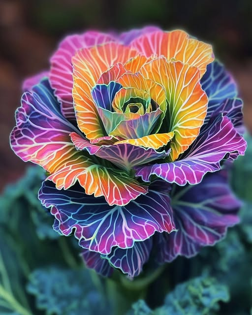 🌈 Rainbow Ornamental Cabbage Seeds