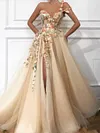 Beige Unique Bridal Enchanted Forest Cottagecore Floral Prom Dress Ball Gown Fairycore Whimsical Royalcore Floor Length Formal Evening Tulle