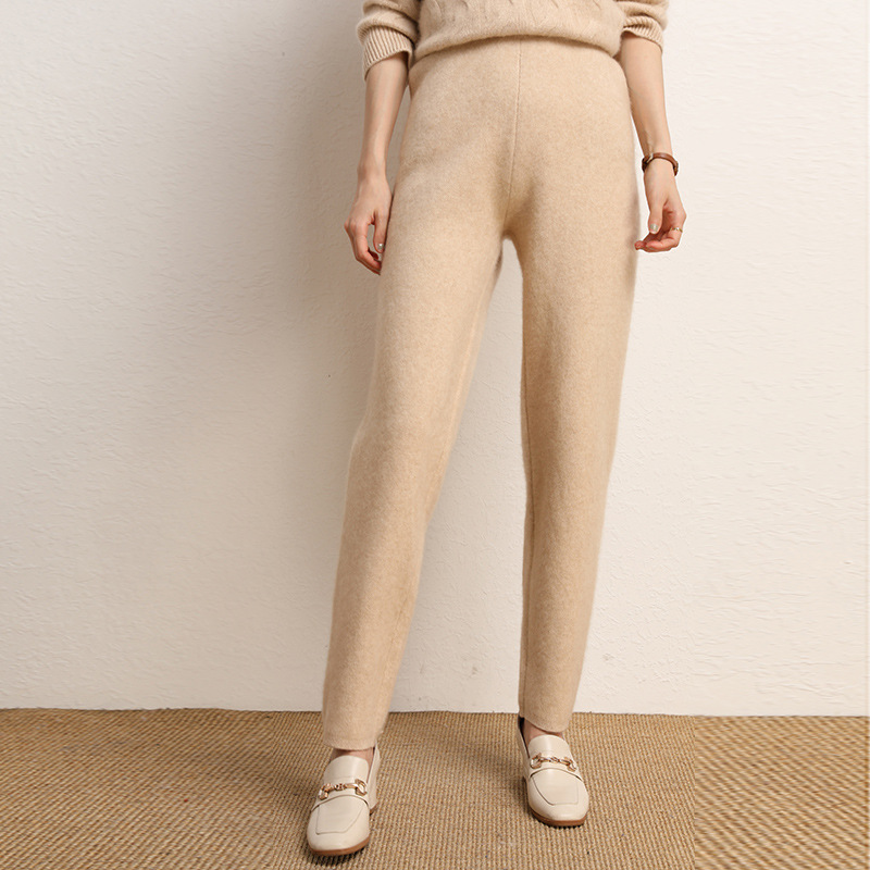 Tapered Cashmere Pants For Women REAL SILK LIFE