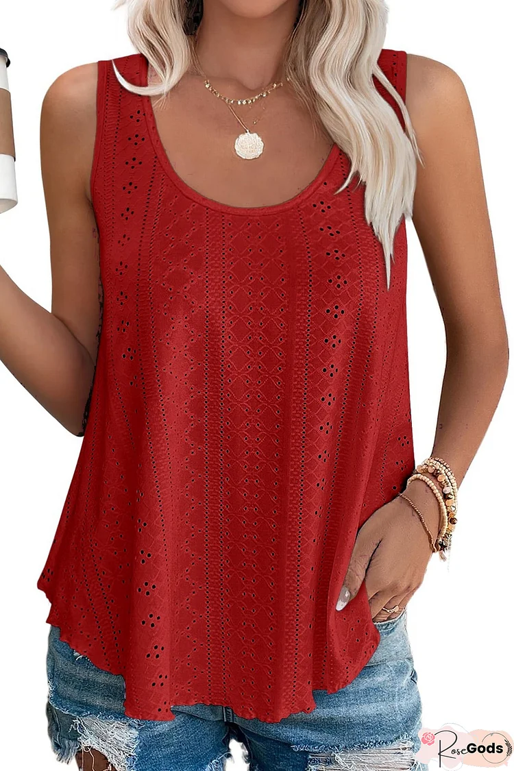 Lilac Lace Top Sleeveless Solid Color Summer T-shirt