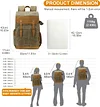 Retro Kamerarucksack DSLR Rucksack,Spiegelreflex Kameratasch Fotorucksack mit Gepolsterter Einlage,f&uuml;r Canon Nikon Sony Spiegelreflexkameras,Drohne,Objektiv,Laptop,Stativ und Zubeh&ouml;r
