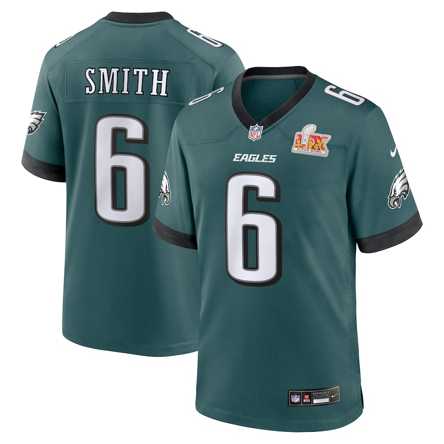 Men's Philadelphia Eagles DeVonta Smith Midnight Green Super Bowl LIX Jersey mysite