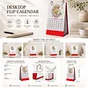2027 New DIY Diamond Painting Moon Sleep Animal Desk Calendar Set 12-Month Flip Calendar Design Monthly Planner Office Desktop Decor