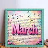 March-18CT Stamped Cross Stitch 25*25cm/9.84*9.84in tapestrymarket