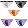 Men's Low Waist Ultra-Thin Ice Silk Transparent Quick-Drying Breathable Briefs