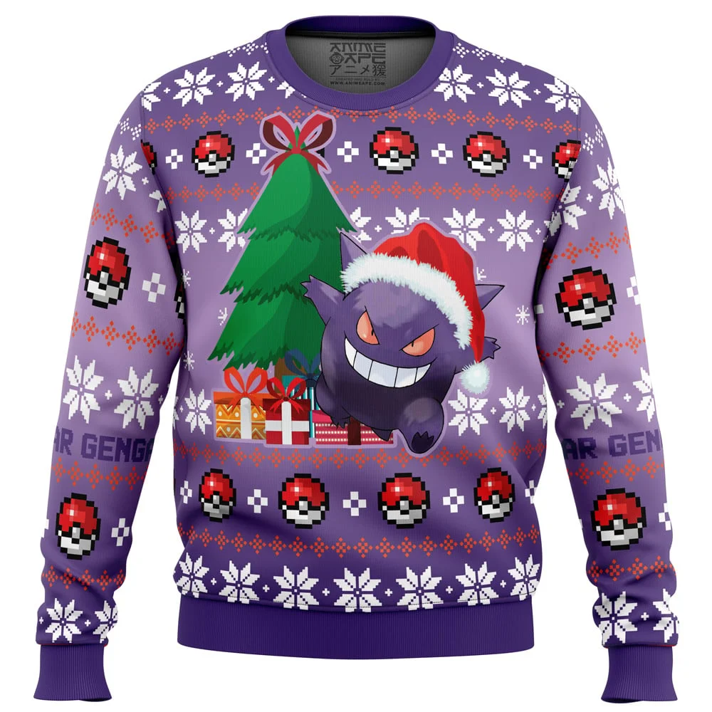 Christmas Gengar Pokemon Ugly Christmas Sweatshirt