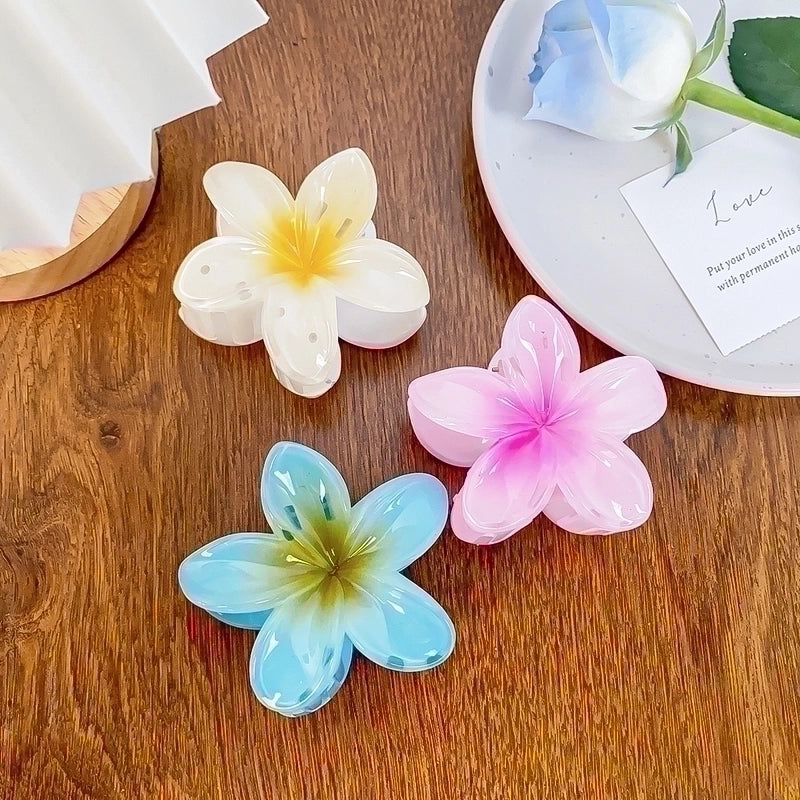 Minimalist Flower Plastic Resin Hair Claws