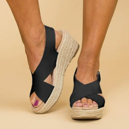 Adisputent Sommer Platform Sandals 2020 Fashion Women Strap Sandal Wedges Shoes Casual Woman Peep Toe espadrille femme