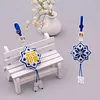 Snowflake Beaded Counted Cross Stitch Ornament Kit Cross Stitch Bead Keychain 