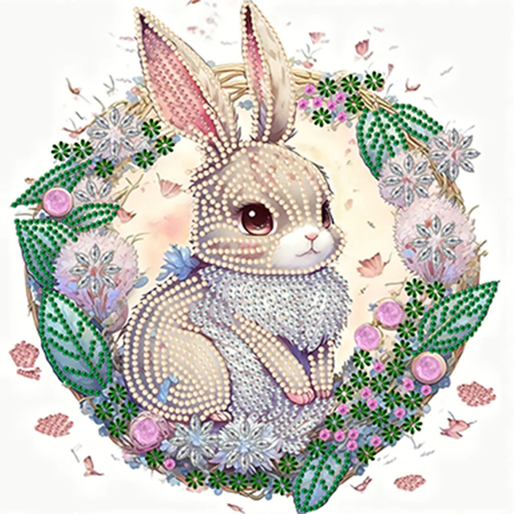 Diamond Painting - Partial Special Shaped Drill - Rabbit(30*30cm)
