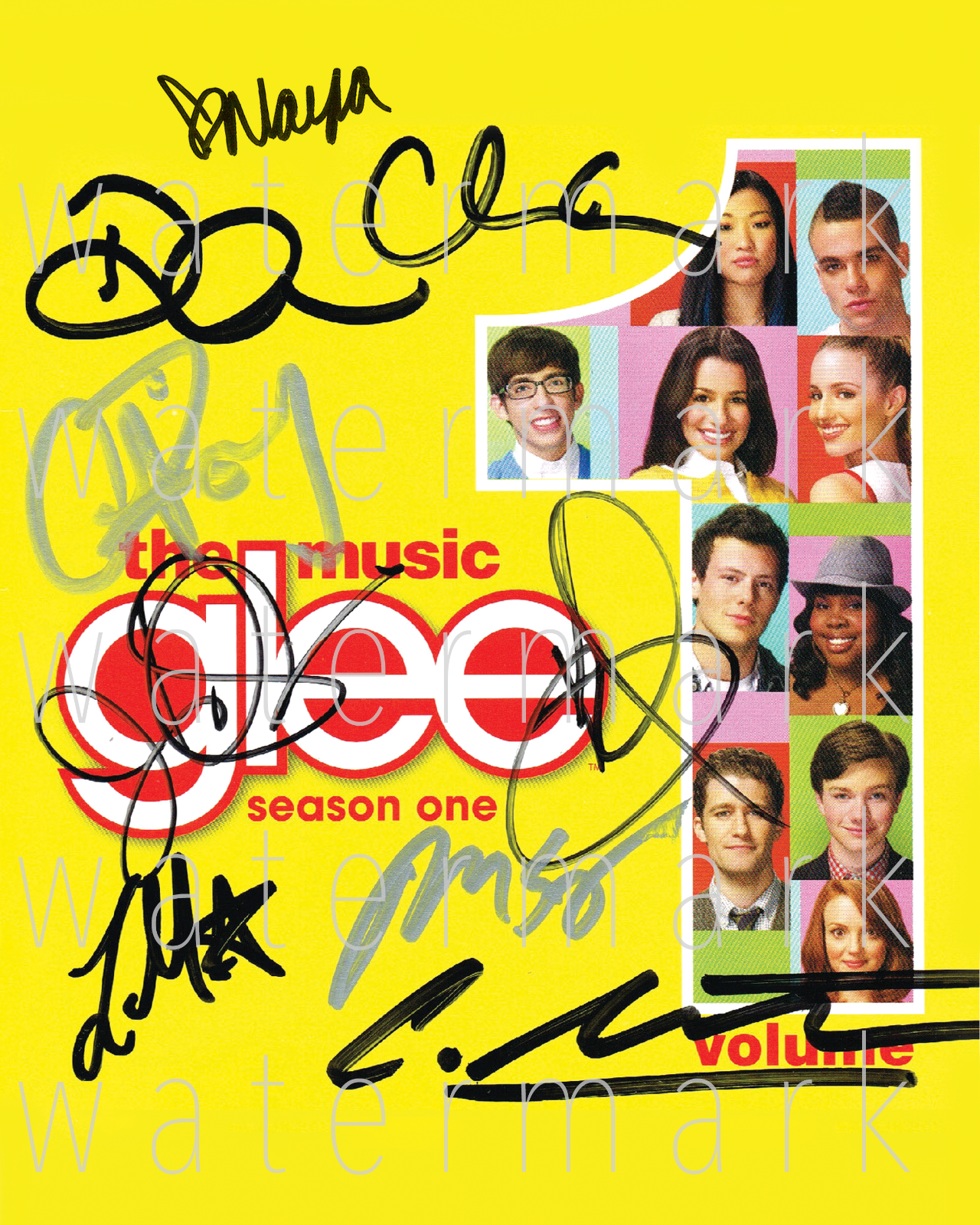 Glee signed Naya Rivera Lea Michele 8x10 Photo Poster painting poster picture art autograph RP