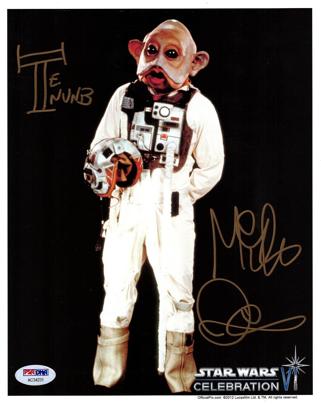 MIKE QUINN Signed 8x10 Photo Poster painting STAR WARS NIEN NUNB