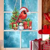 Diamond Painting Acrylic Christmas Cardinal Diamond Painting Hanging Ornaments