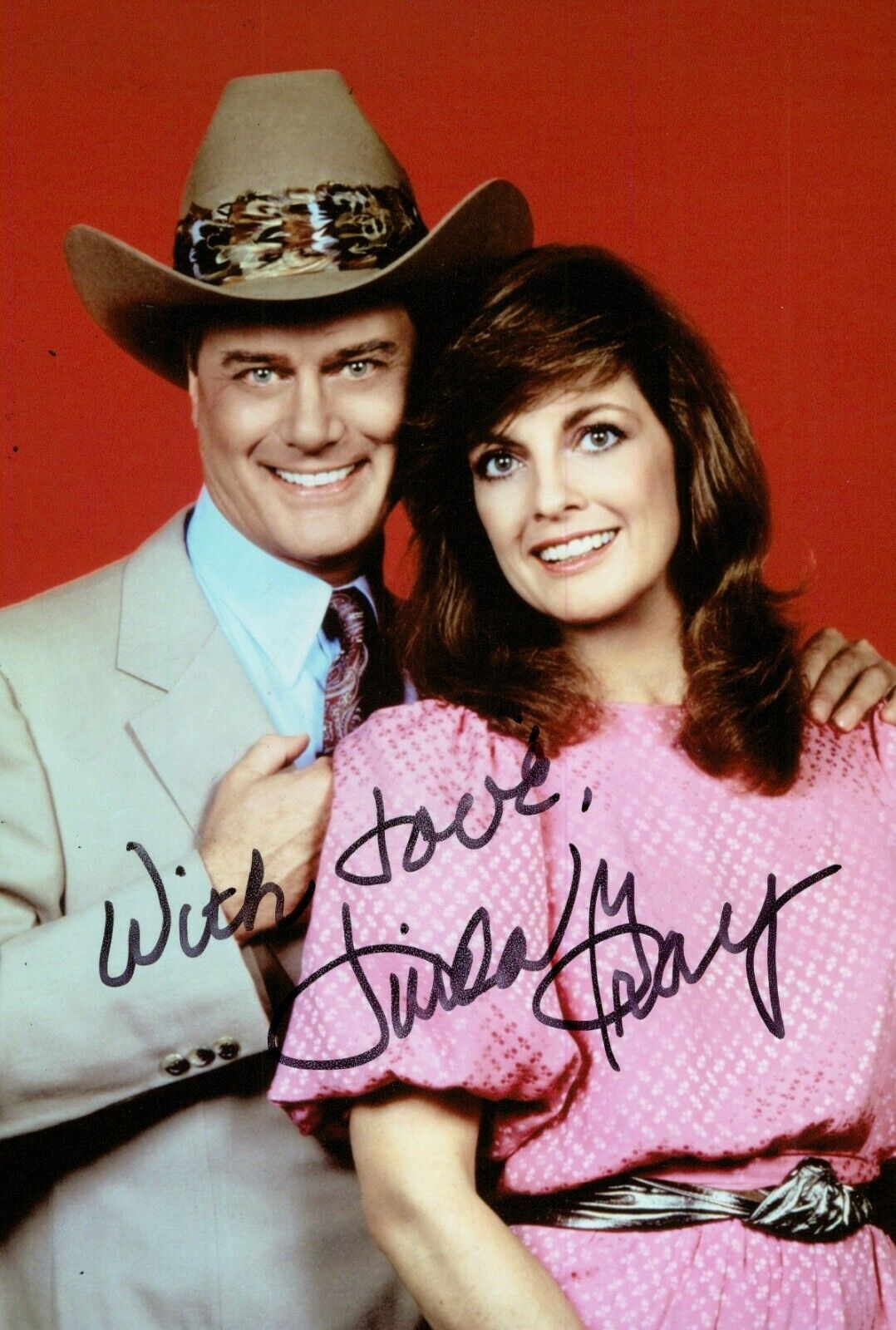 Linda Gray Signed 6x4 Photo Poster painting Dallas J.R. Hollyoaks Autograph Memorabilia + COA