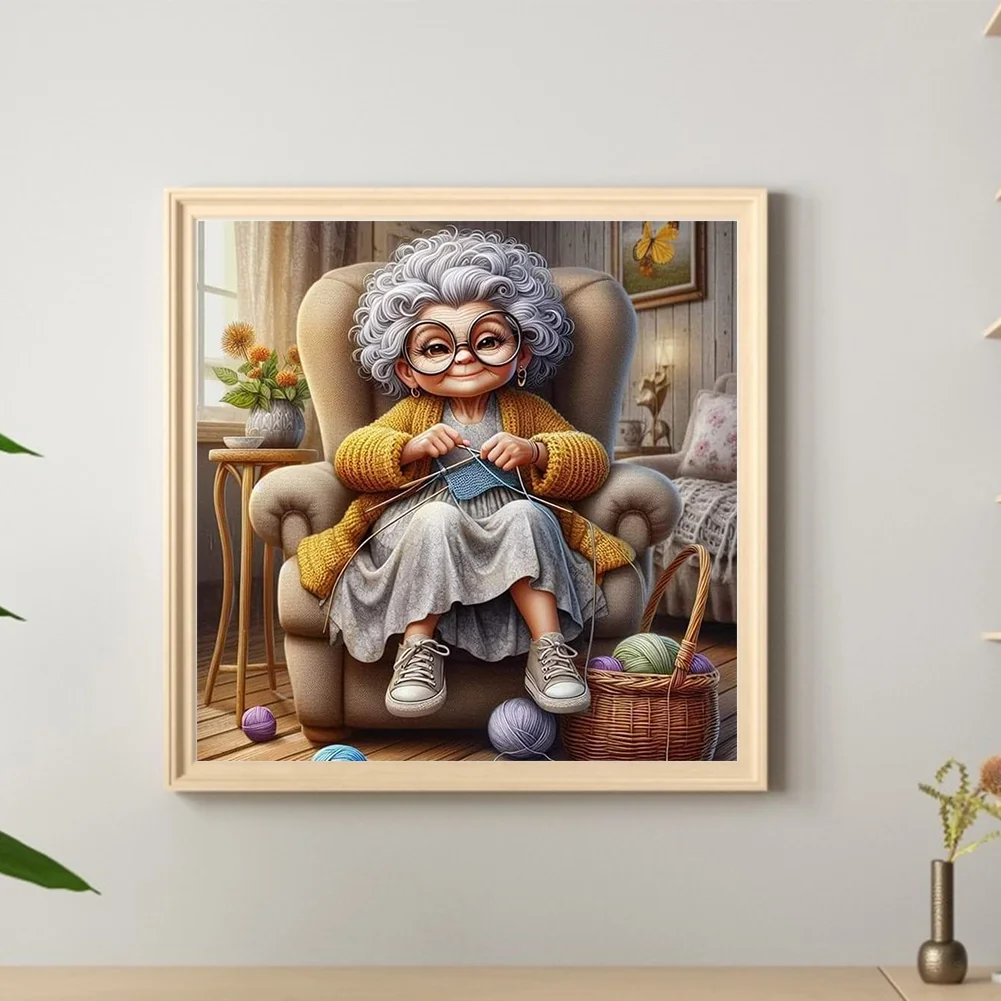 Diamond Painting - Full Round Drill - Grandma(Canvas|30*30cm)