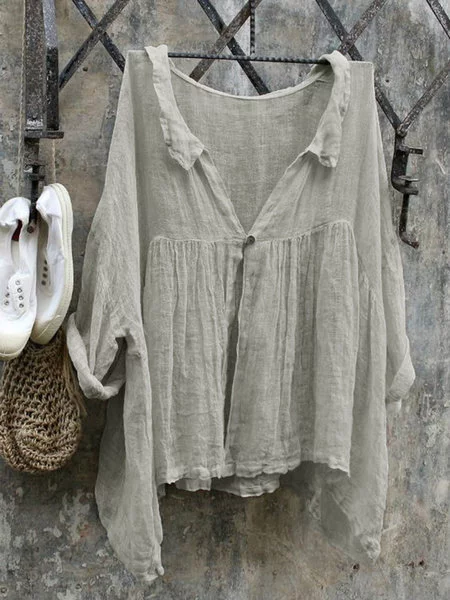 Casual V Neck Long Sleeve Casual Tops
